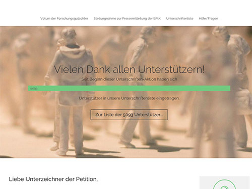 Durchführung einer Online-Petitions-Kampagne