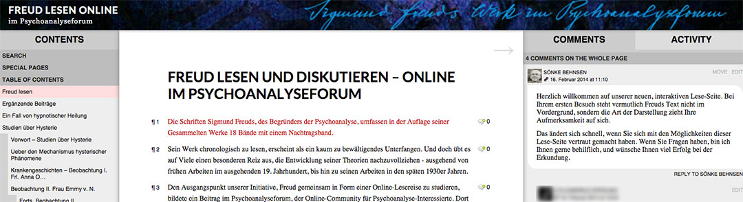 Aufbau einer Online-Community für Psychoanalyse-Interessierte